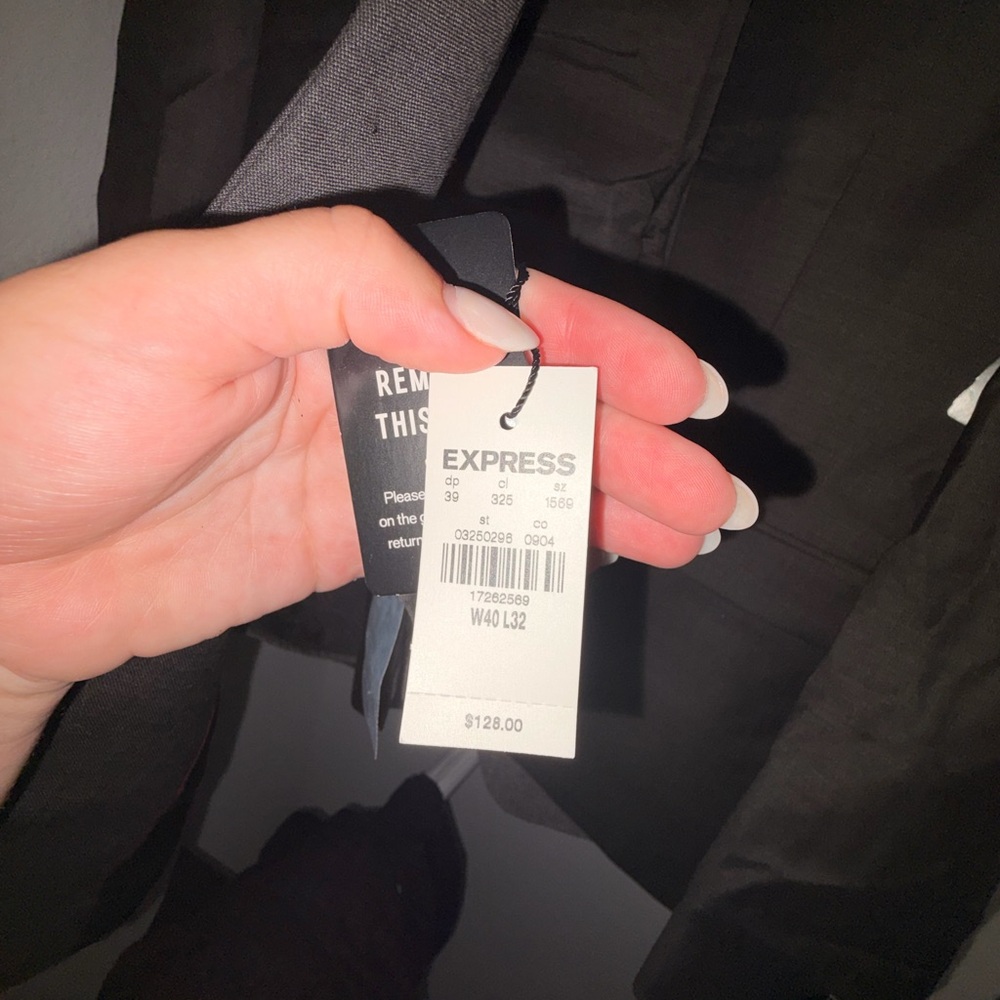Express Men's Gray Two-Button Suit Set - Picture 3 of 4
